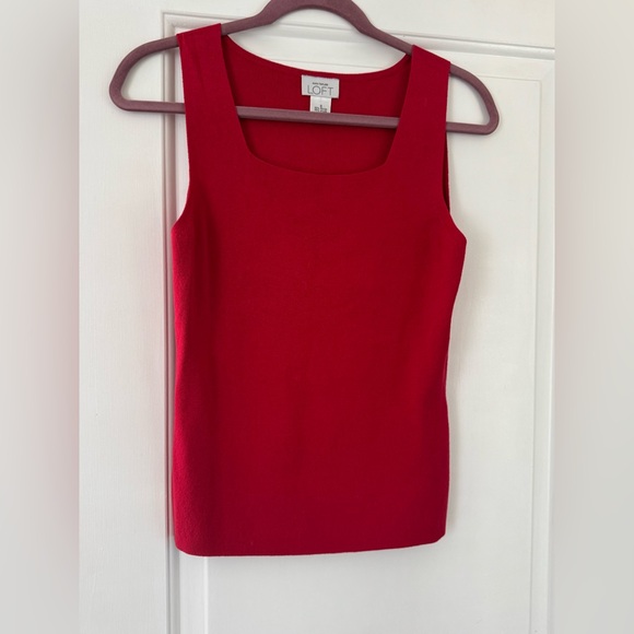 🍁Ann Taylor LOFT Women's Red Sleeveless Top - Picture 1 of 4
